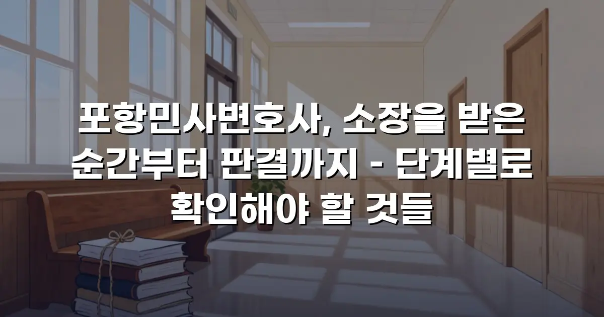 포항민사변호사, 소장을 받은 순간부터 판결까지 – 단계별로 확인해야 할 것들