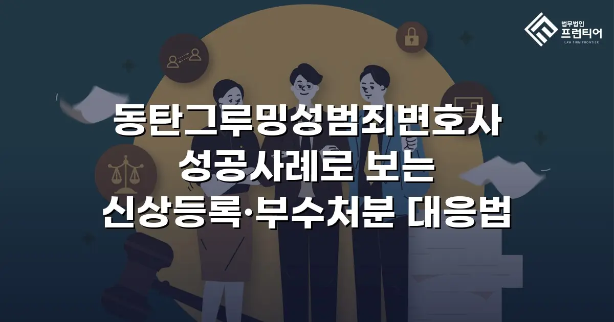 동탄그루밍성범죄변호사 성공사례로 보는 신상등록·부수처분 대응법