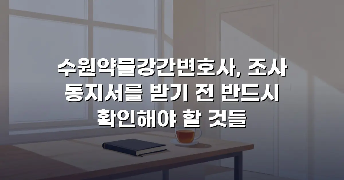 수원약물강간변호사, 조사 통지서를 받기 전 반드시 확인해야 할 것들