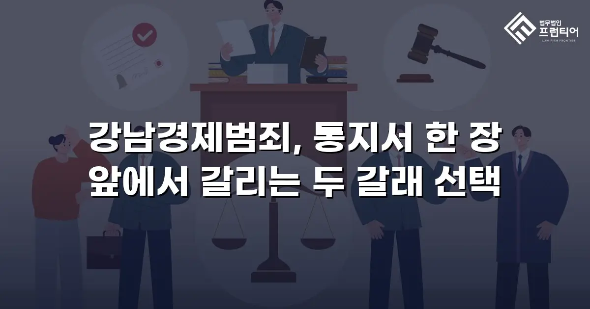 강남경제범죄, 통지서 한 장 앞에서 갈리는 두 갈래 선택