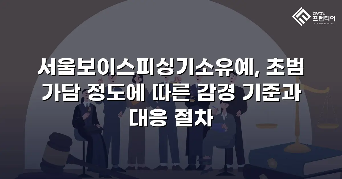 서울보이스피싱기소유예, 초범 가담 정도에 따른 감경 기준과 대응 절차
