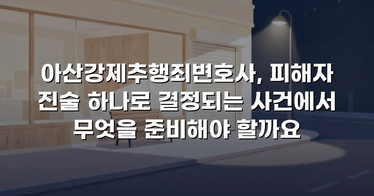 아산강제추행죄변호사, 피해자 진술 하나로 결정되는 사건에서 무엇을 준비해야 할까요