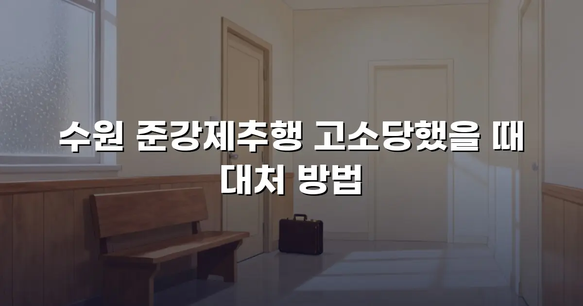 수원 준강제추행 고소당했을 때 대처 방법
