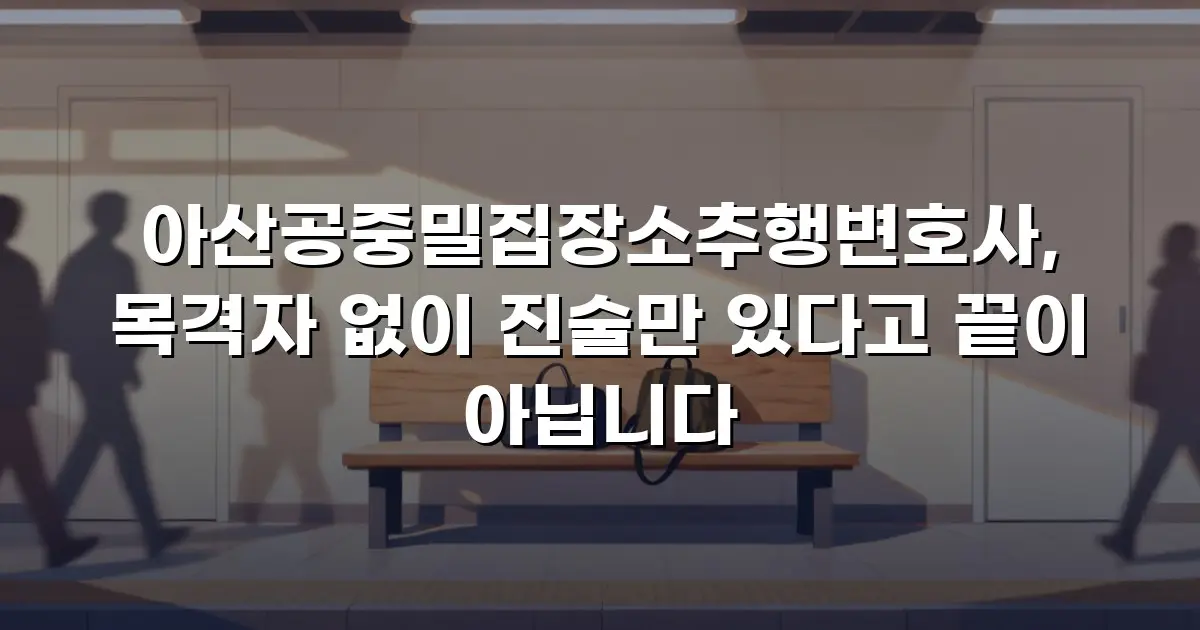 아산공중밀집장소추행변호사, 목격자 없이 진술만 있다고 끝이 아닙니다