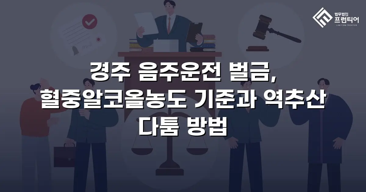 경주 음주운전 벌금, 혈중알코올농도 기준과 역추산 다툼 방법