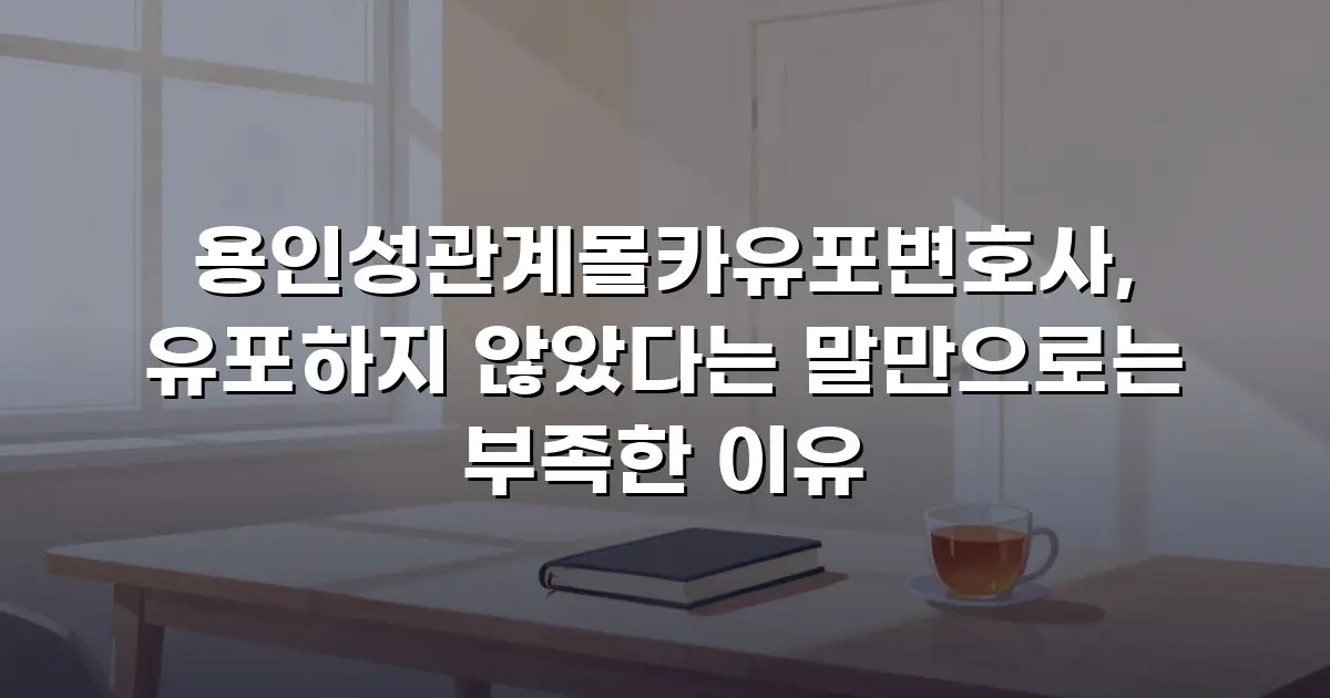 용인성관계몰카유포변호사, 유포하지 않았다는 말만으로는 부족한 이유