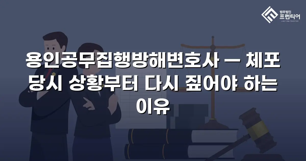 용인공무집행방해변호사 — 체포 당시 상황부터 다시 짚어야 하는 이유