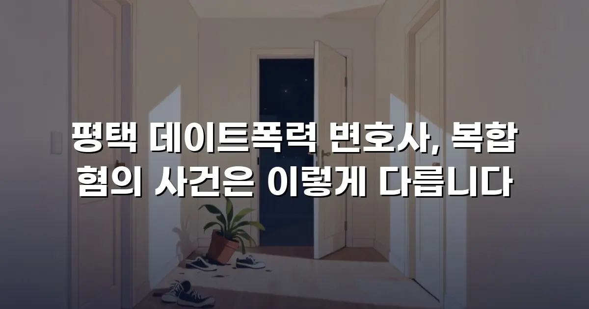 평택 데이트폭력 변호사, 복합 혐의 사건은 이렇게 다릅니다