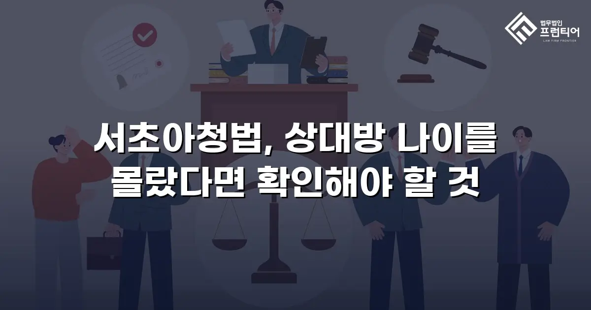 서초아청법, 상대방 나이를 몰랐다면 확인해야 할 것