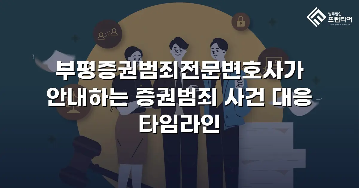 부평증권범죄전문변호사가 안내하는 증권범죄 사건 대응 타임라인