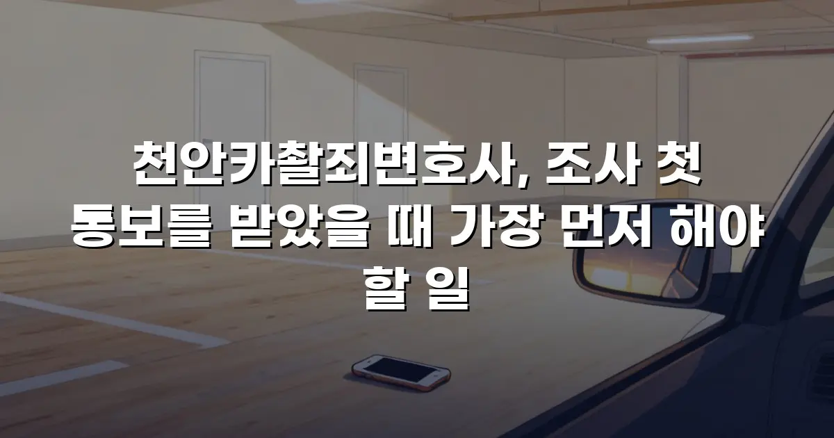 천안카촬죄변호사, 조사 첫 통보를 받았을 때 가장 먼저 해야 할 일