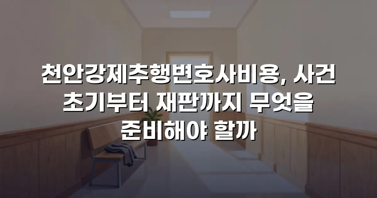 천안강제추행변호사비용, 사건 초기부터 재판까지 무엇을 준비해야 할까