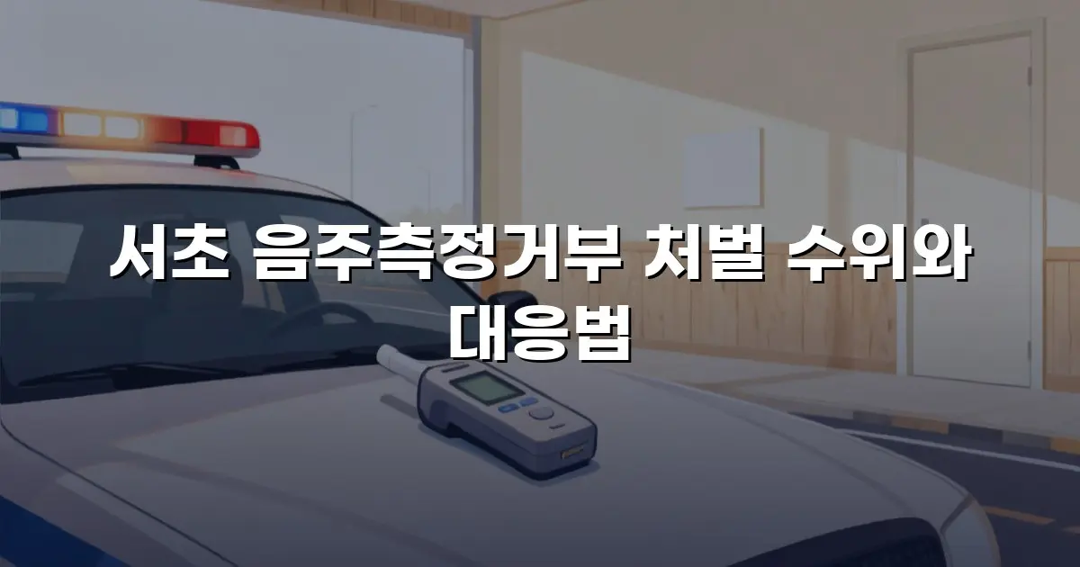 서초 음주측정거부 처벌 수위와 대응법