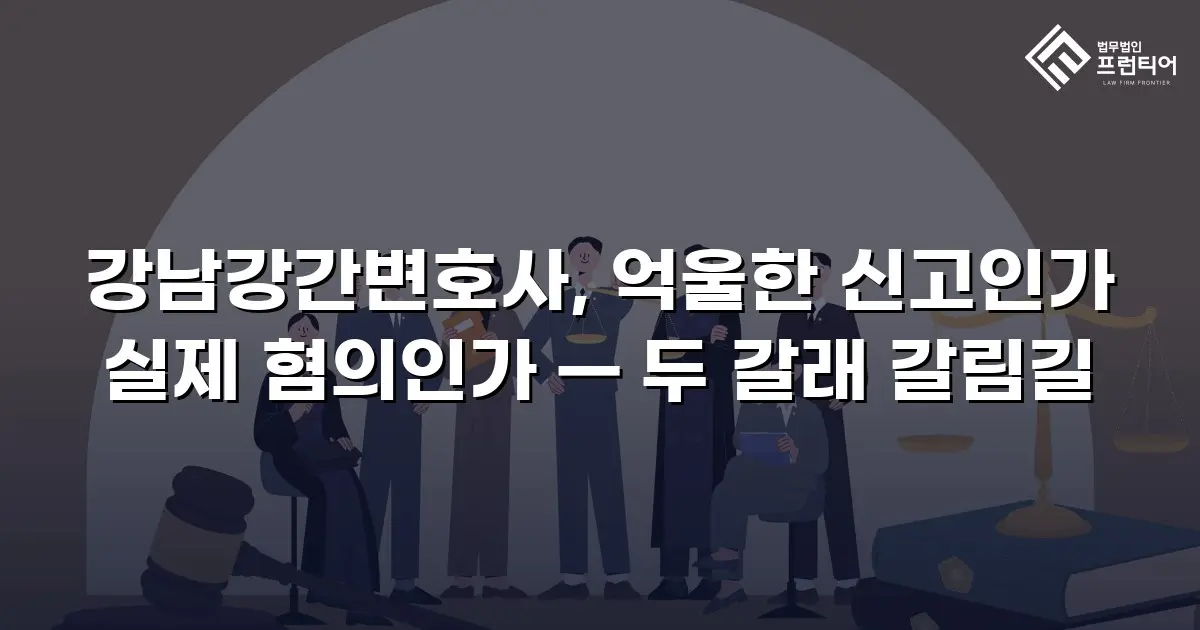 강남강간변호사, 억울한 신고인가 실제 혐의인가 — 두 갈래 갈림길
