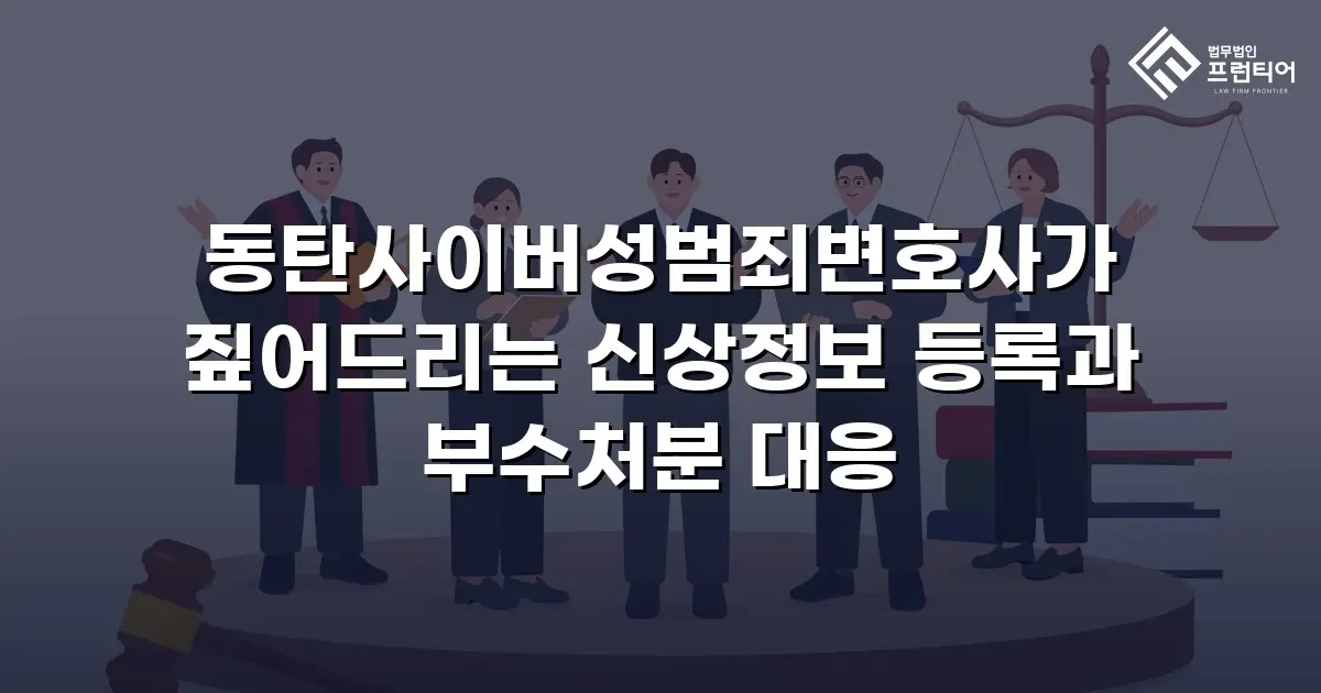 동탄사이버성범죄변호사가 짚어드리는 신상정보 등록과 부수처분 대응