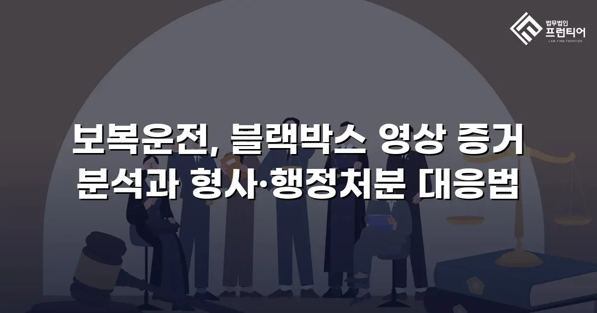 보복운전, 블랙박스 영상 증거 분석과 형사·행정처분 대응법
