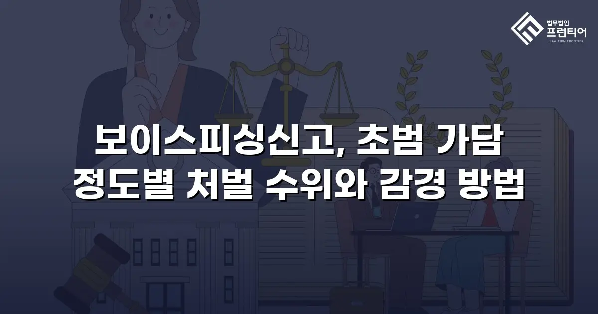 보이스피싱신고, 초범 가담 정도별 처벌 수위와 감경 방법