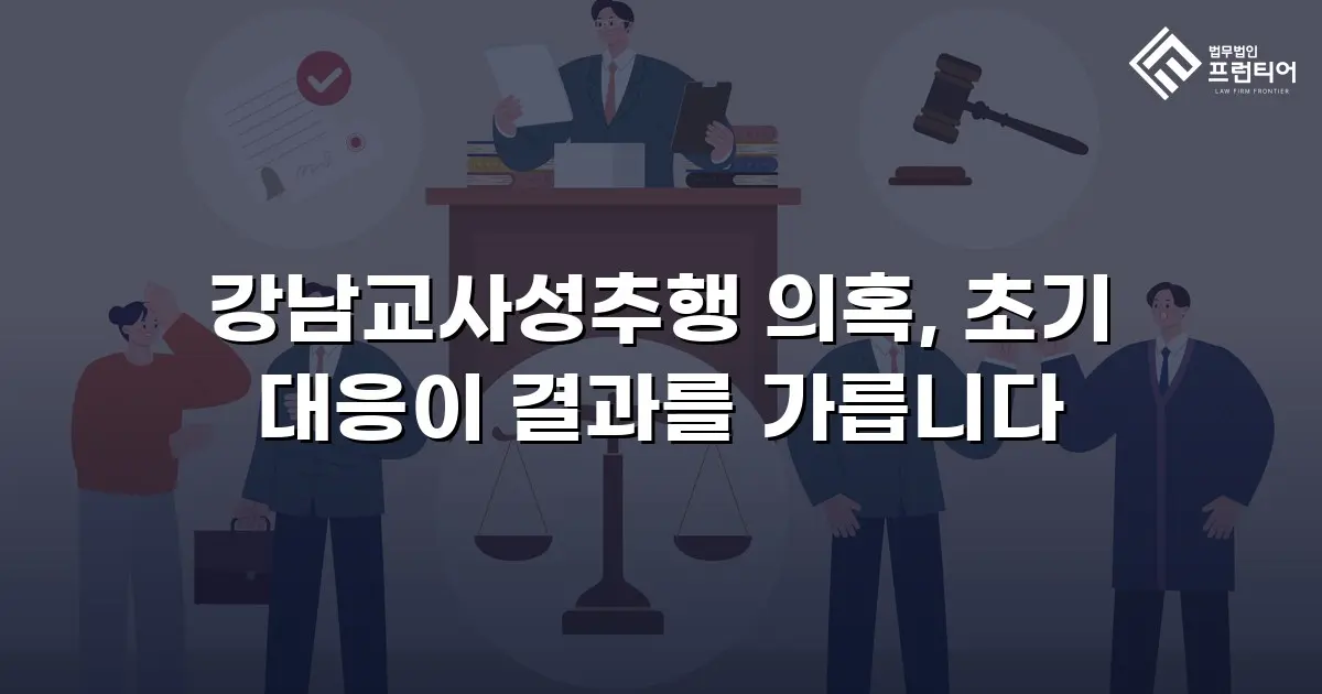 강남교사성추행 의혹, 초기 대응이 결과를 가릅니다