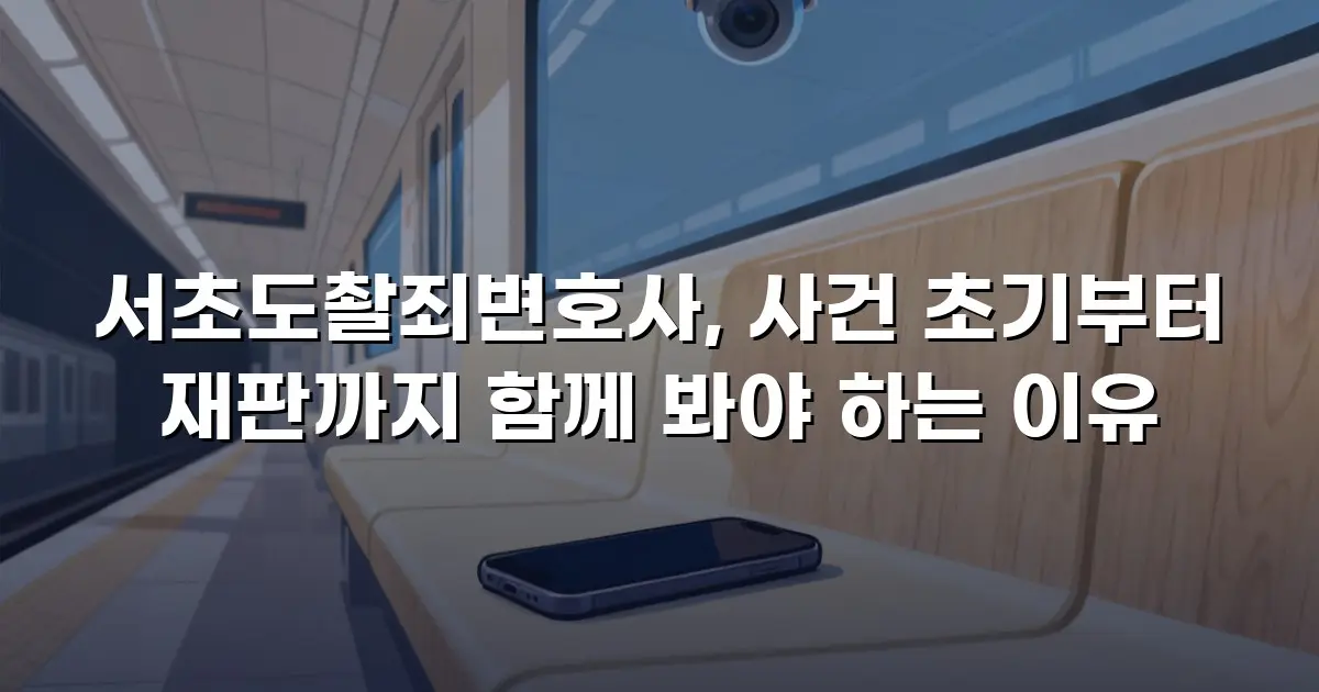 서초도촬죄변호사, 사건 초기부터 재판까지 함께 봐야 하는 이유
