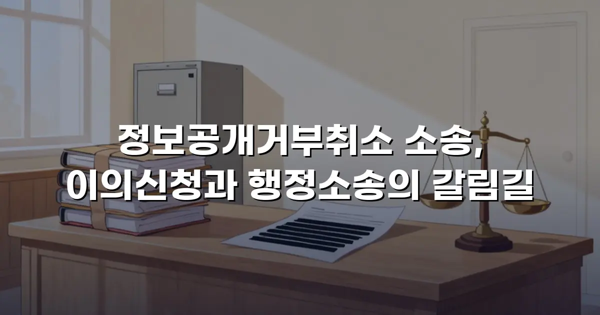 정보공개거부취소 소송, 이의신청과 행정소송의 갈림길