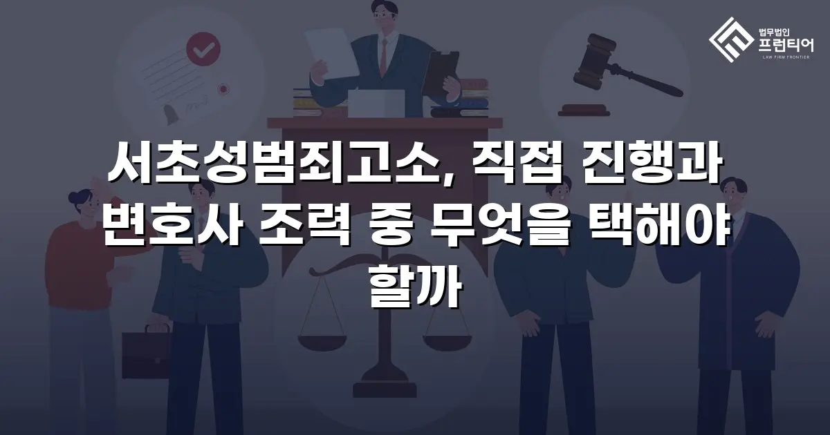 서초성범죄고소, 직접 진행과 변호사 조력 중 무엇을 택해야 할까