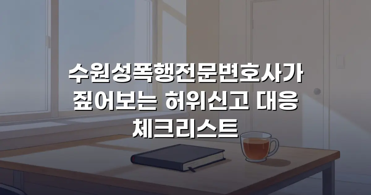 수원성폭행전문변호사가 짚어보는 허위신고 대응 체크리스트