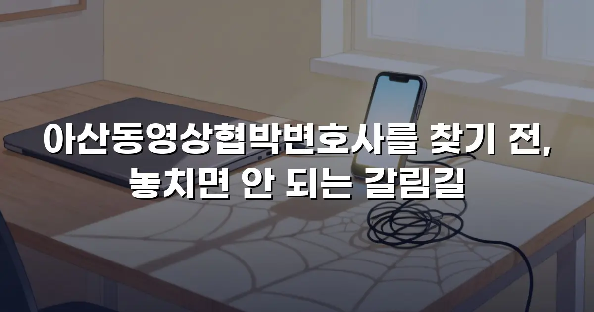 아산동영상협박변호사를 찾기 전, 놓치면 안 되는 갈림길