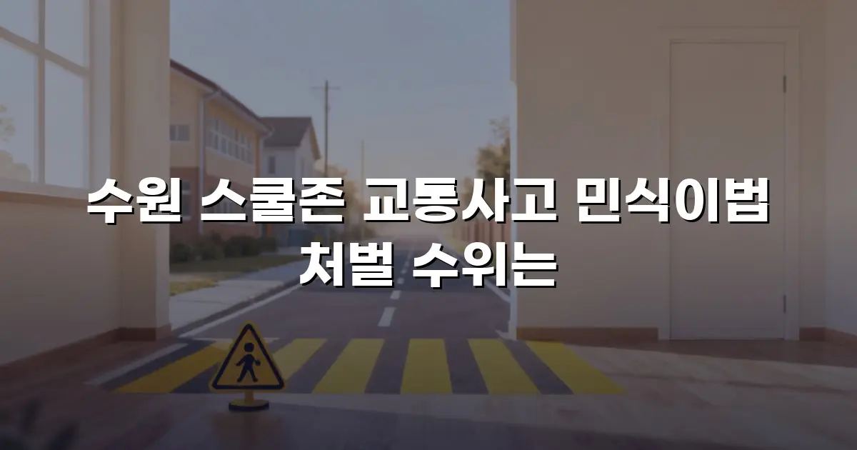 수원 스쿨존 교통사고 민식이법 처벌 수위는