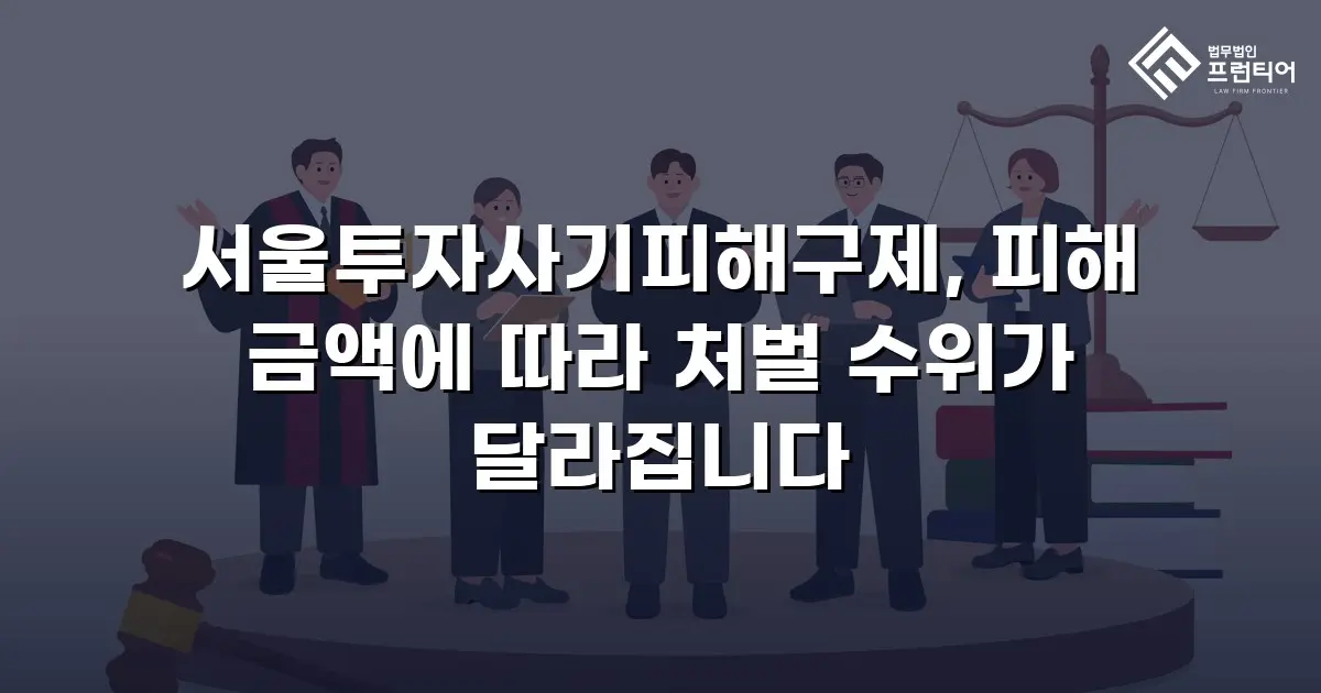 서울투자사기피해구제, 피해 금액에 따라 처벌 수위가 달라집니다
