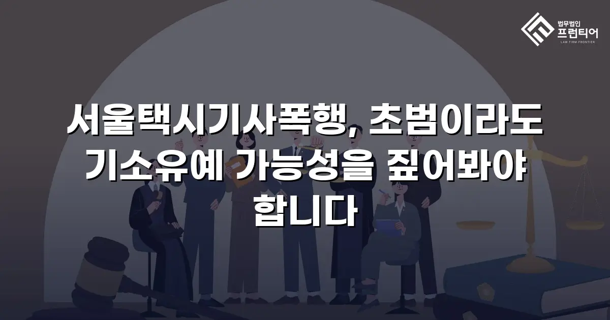 서울택시기사폭행, 초범이라도 기소유예 가능성을 짚어봐야 합니다