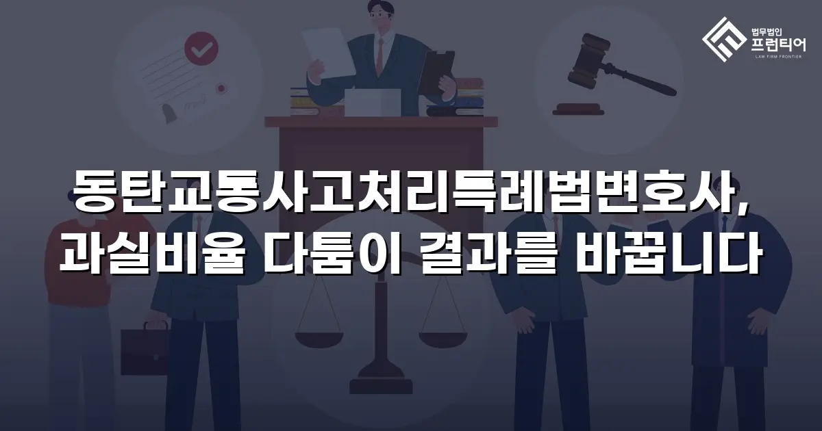 동탄교통사고처리특례법변호사, 과실비율 다툼이 결과를 바꿉니다