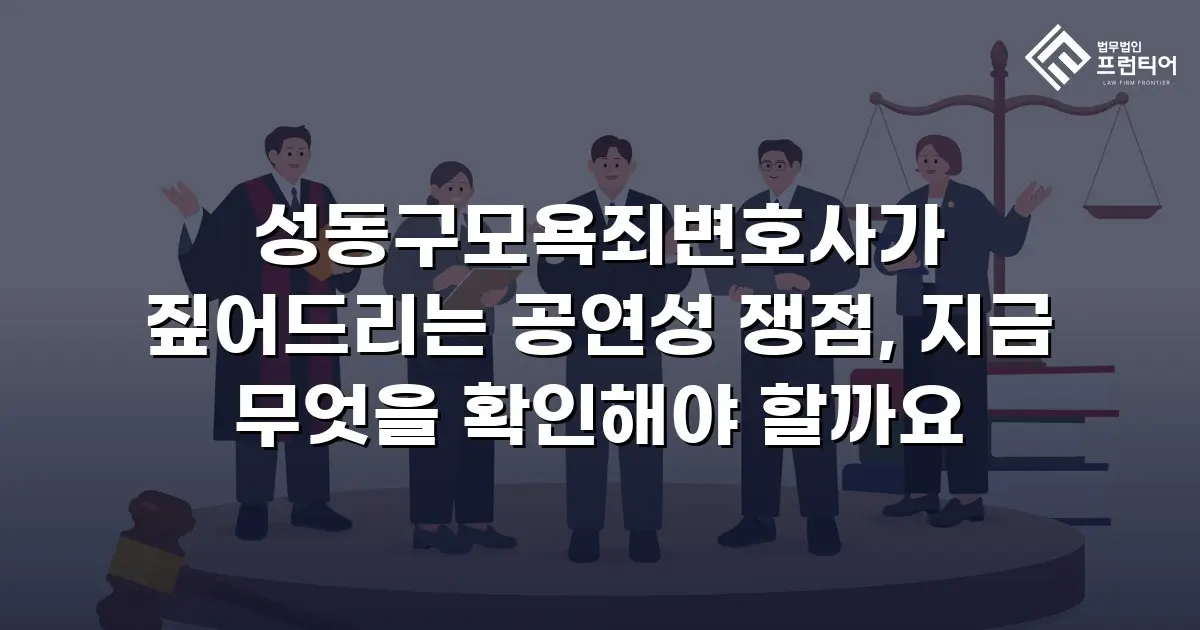 성동구모욕죄변호사가 짚어드리는 공연성 쟁점, 지금 무엇을 확인해야 할까요