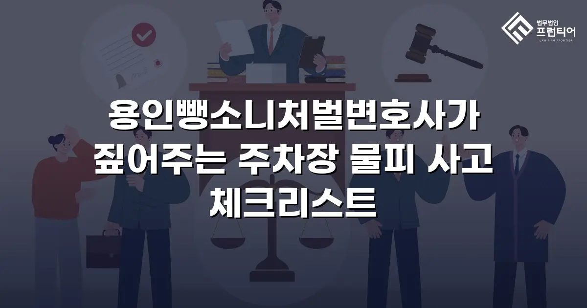 용인뺑소니처벌변호사가 짚어주는 주차장 물피 사고 체크리스트