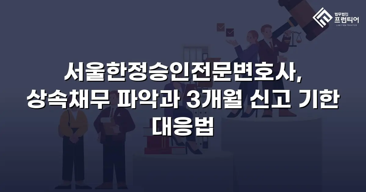 서울한정승인전문변호사, 상속채무 파악과 3개월 신고 기한 대응법