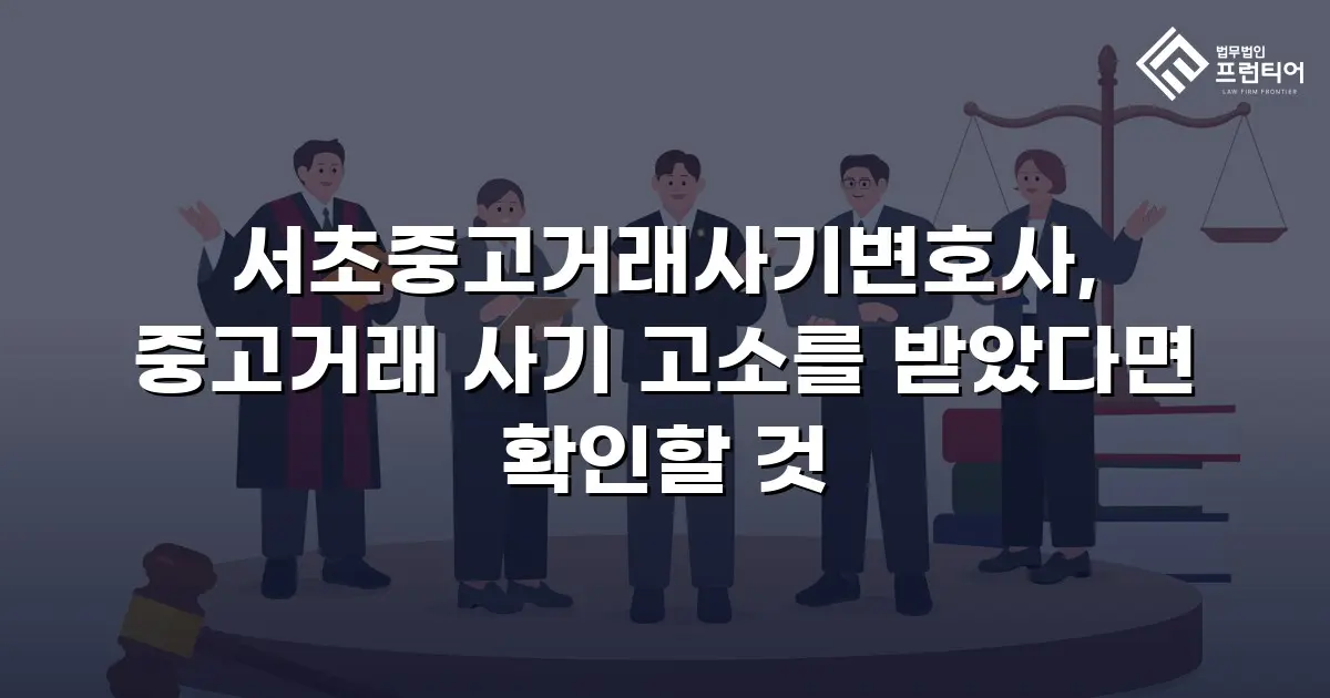 서초중고거래사기변호사, 중고거래 사기 고소를 받았다면 확인할 것