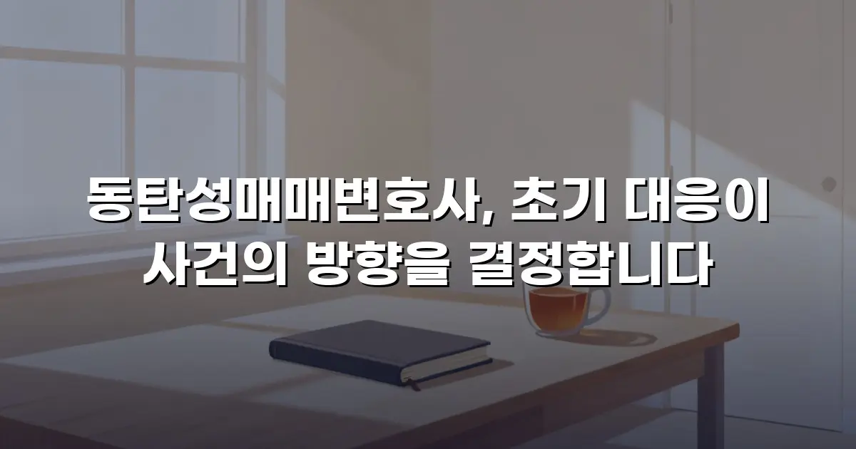 동탄성매매변호사, 초기 대응이 사건의 방향을 결정합니다