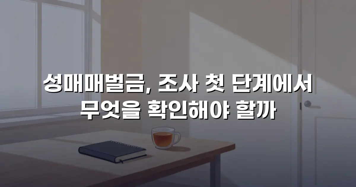 성매매벌금, 조사 첫 단계에서 무엇을 확인해야 할까