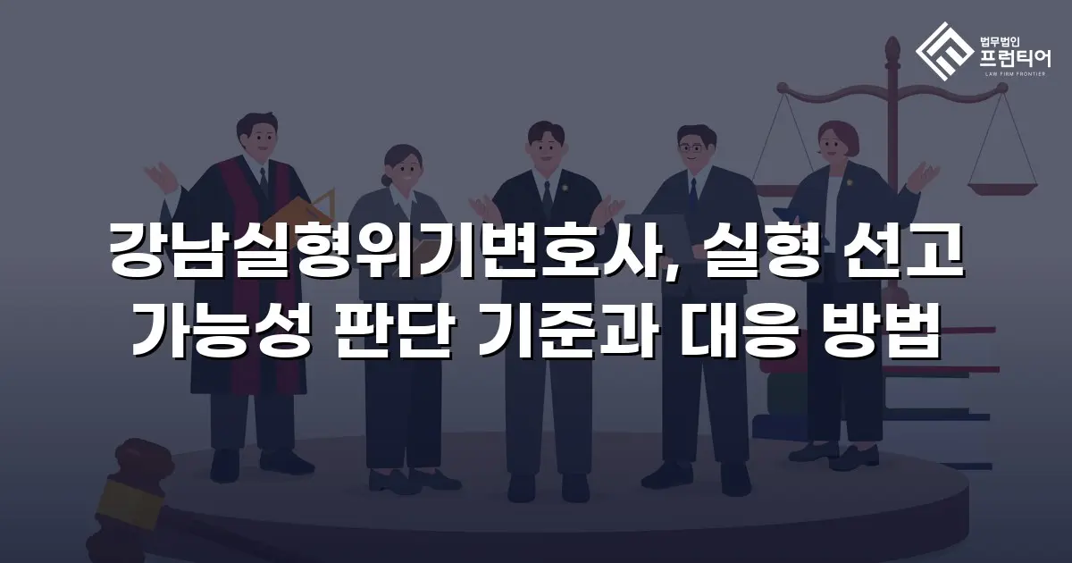 강남실형위기변호사, 실형 선고 가능성 판단 기준과 대응 방법