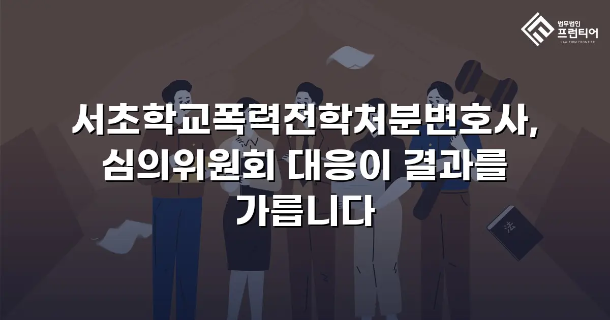 서초학교폭력전학처분변호사, 심의위원회 대응이 결과를 가릅니다