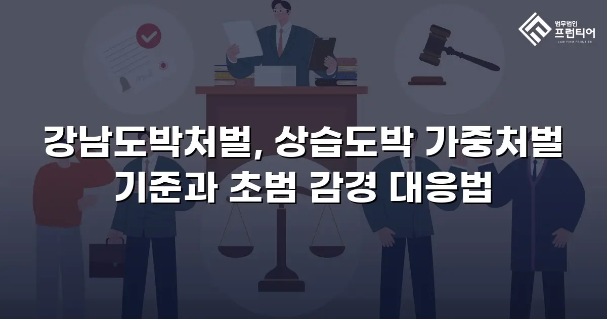 강남도박처벌, 상습도박 가중처벌 기준과 초범 감경 대응법