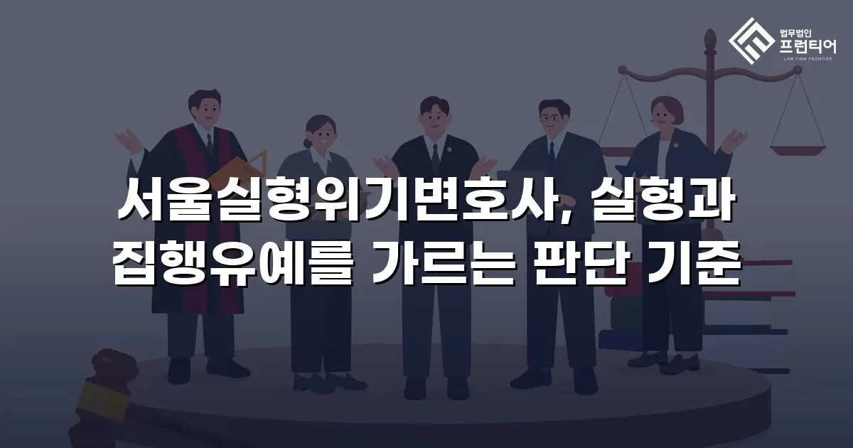 서울실형위기변호사, 실형과 집행유예를 가르는 판단 기준