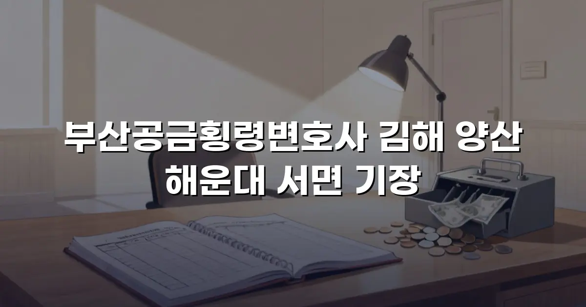 부산공금횡령변호사 김해 양산 해운대 서면 기장