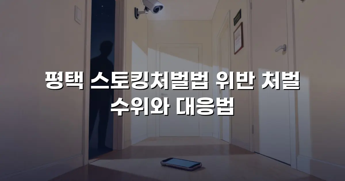 평택 스토킹처벌법 위반 처벌 수위와 대응법