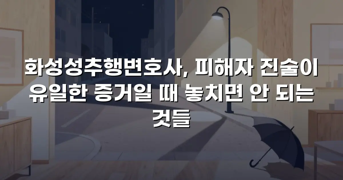 화성성추행변호사, 피해자 진술이 유일한 증거일 때 놓치면 안 되는 것들