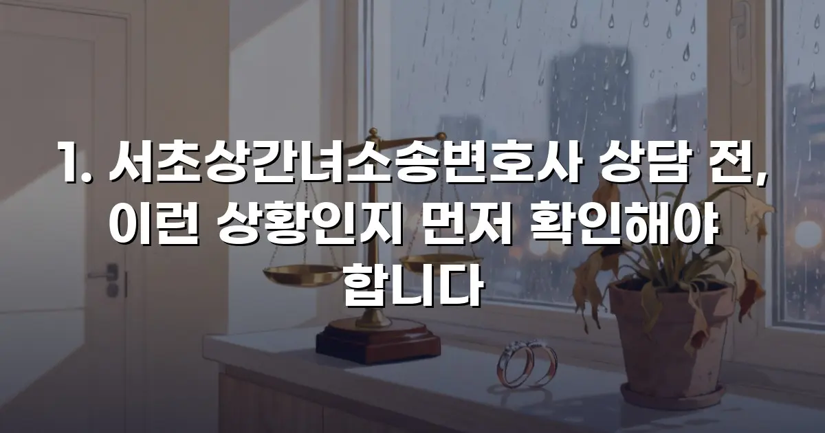 서초상간녀소송변호사 상담 전, 이런 상황인지 먼저 확인해야 합니다