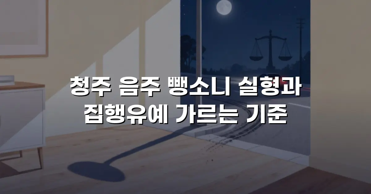 청주 음주 뺑소니 실형과 집행유예 가르는 기준