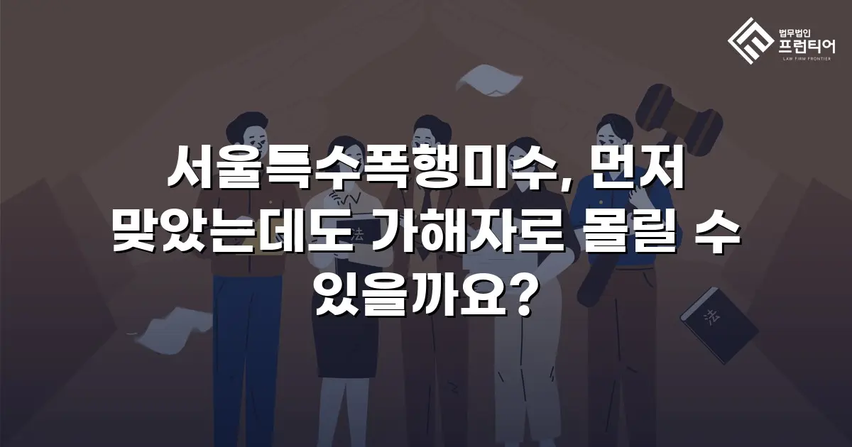 서울특수폭행미수, 먼저 맞았는데도 가해자로 몰릴 수 있을까요?