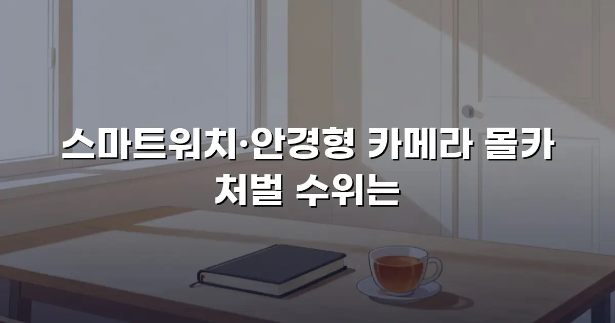 스마트워치·안경형 카메라 몰카 처벌 수위는
