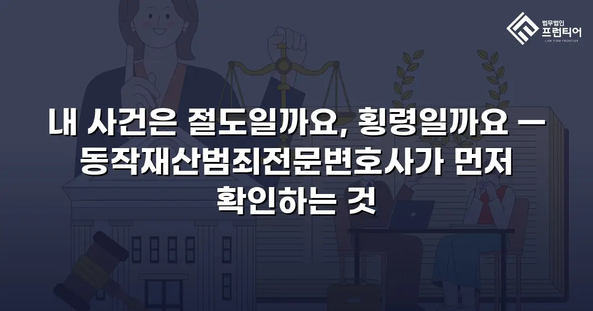 내 사건은 절도일까요, 횡령일까요 — 동작재산범죄전문변호사가 먼저 확인하는 것