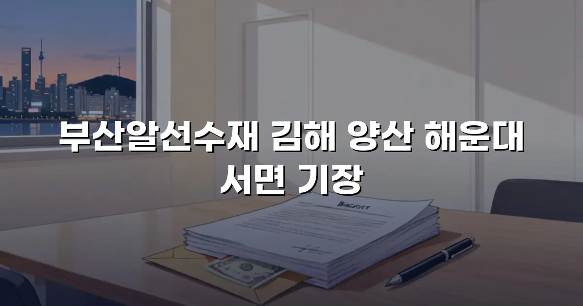 부산알선수재 김해 양산 해운대 서면 기장